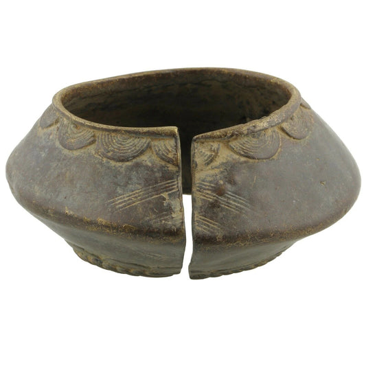 Old Brass Bronze African Bracelet Currency Fulani Ghana / Burkina Faso