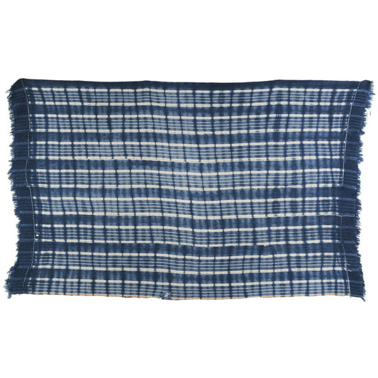 Vintage Handwoven Baule Cloth – Ivory Coast Tie‑Dye, Woman Size