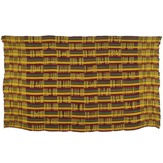 Ashanti Kente hand woven cloth Asante African Akan home decoration textile Ghana - Tribalgh