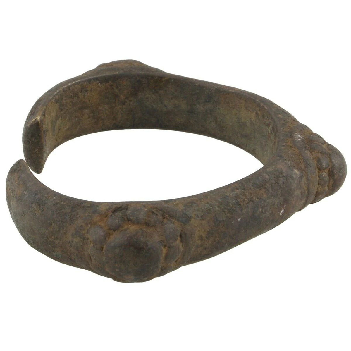 Bracciale in bronzo antico africano valuta Fulani Ashanti Ghana Burkina Faso - Tribalgh