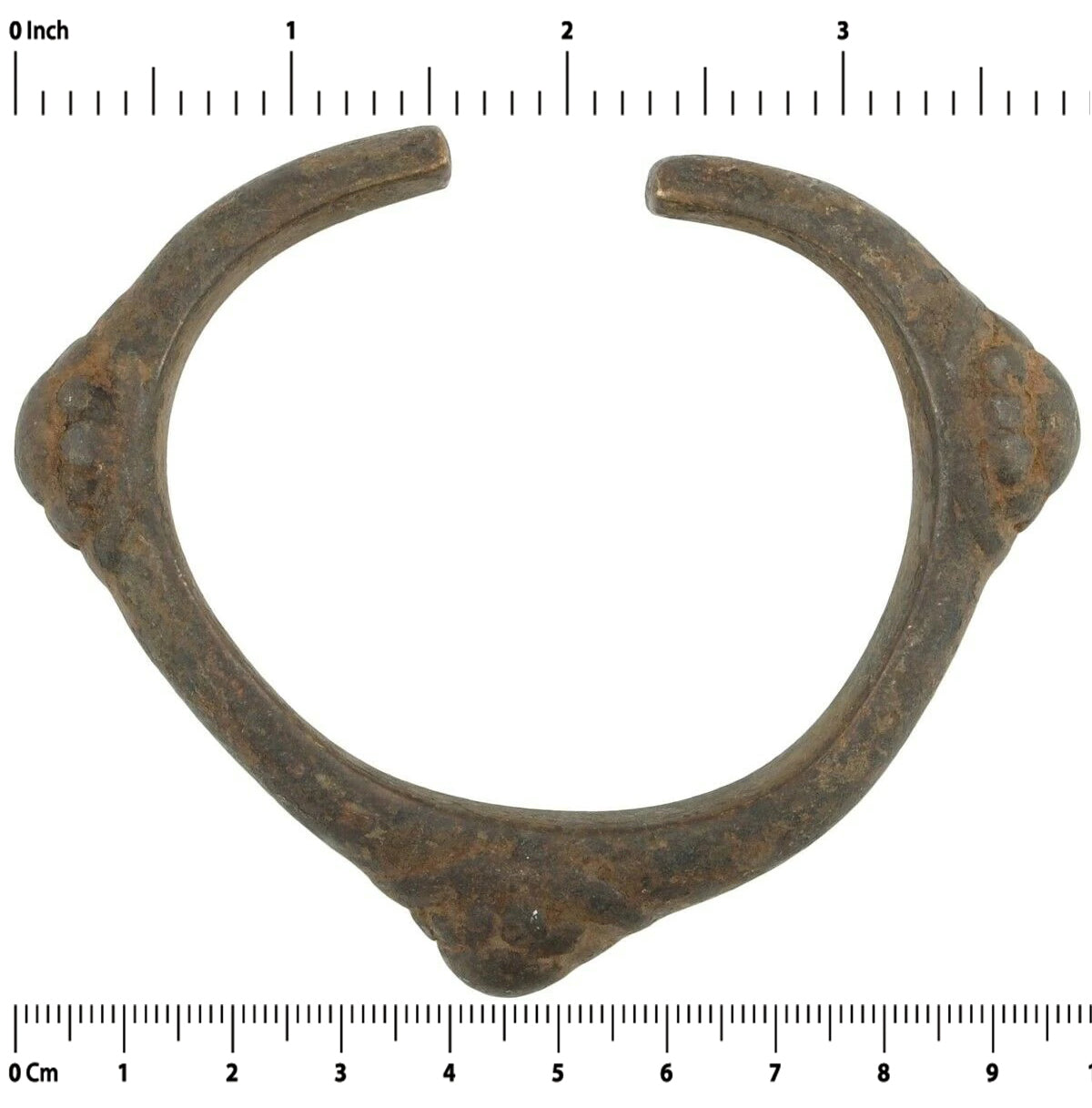 Bracciale in bronzo antico africano valuta Fulani Ashanti Ghana Burkina Faso - Tribalgh