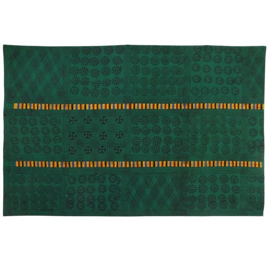 African Art Adinkra Ashanti Cloth Ghana Fabric Hand Stamped West Africa