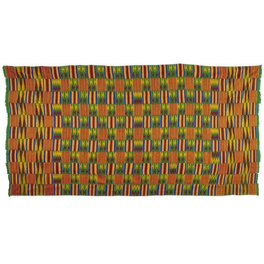 Γκάνα σπάνιο χειροποίητο ύφασμα kente Ashanti Asante Αφρικανική τέχνη Ghana Akan decor - Tribalgh