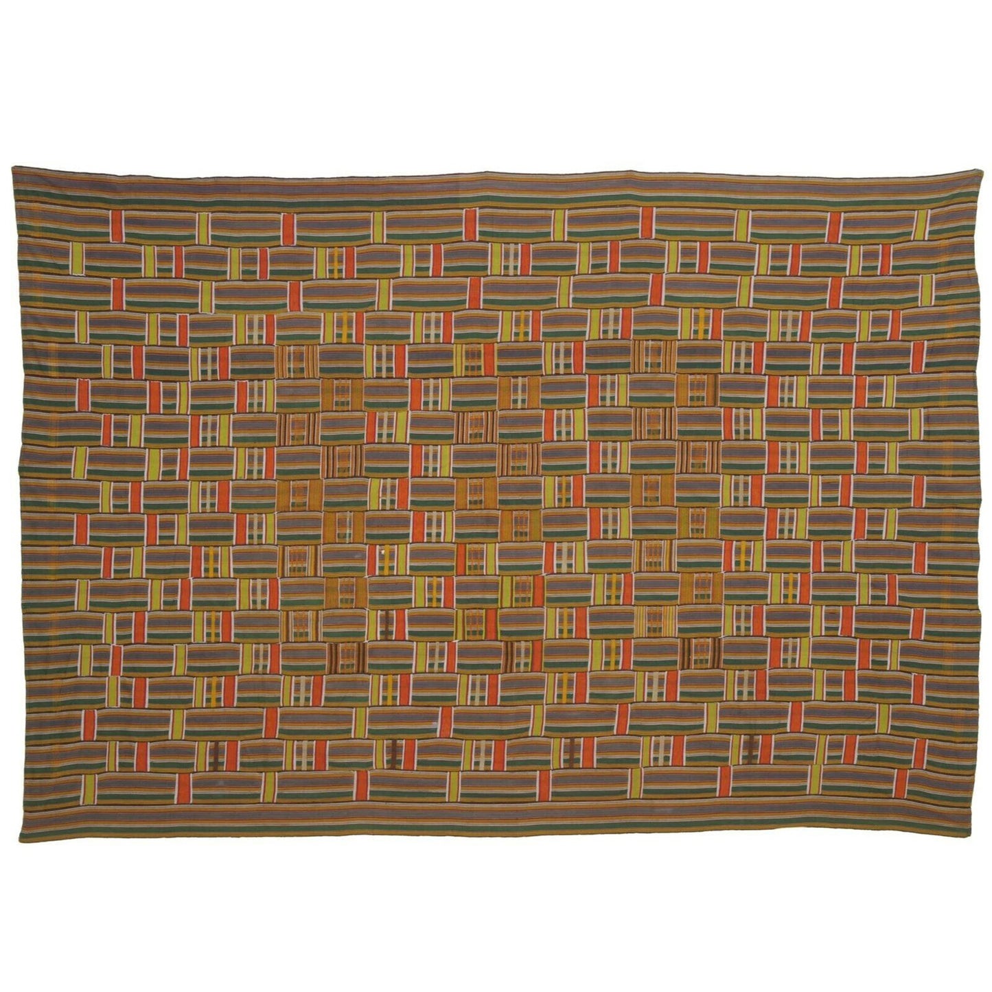 Raro viejo africano Kente Ewe Volta Ghana tela tejida a mano textil decoración del hogar Arte - Tribalgh