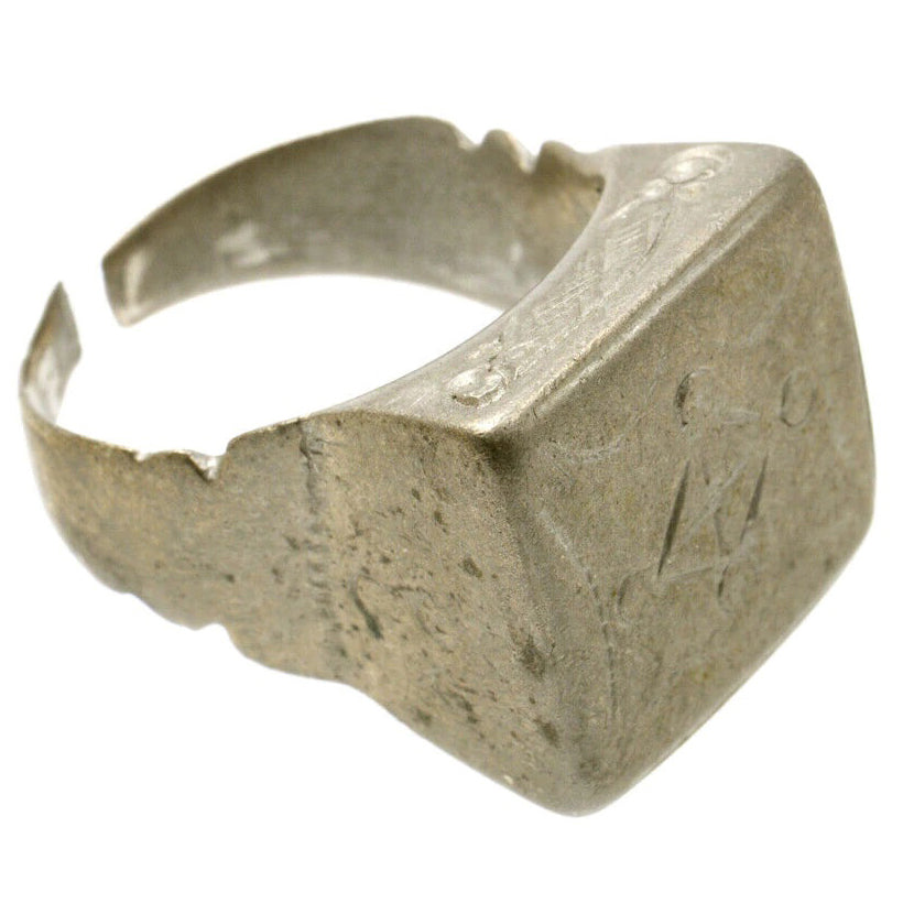 Anillo tuareg de plata antigua Joyería tribal Níger africano Malí Sáhara nómadas beduinos - Tribalgh