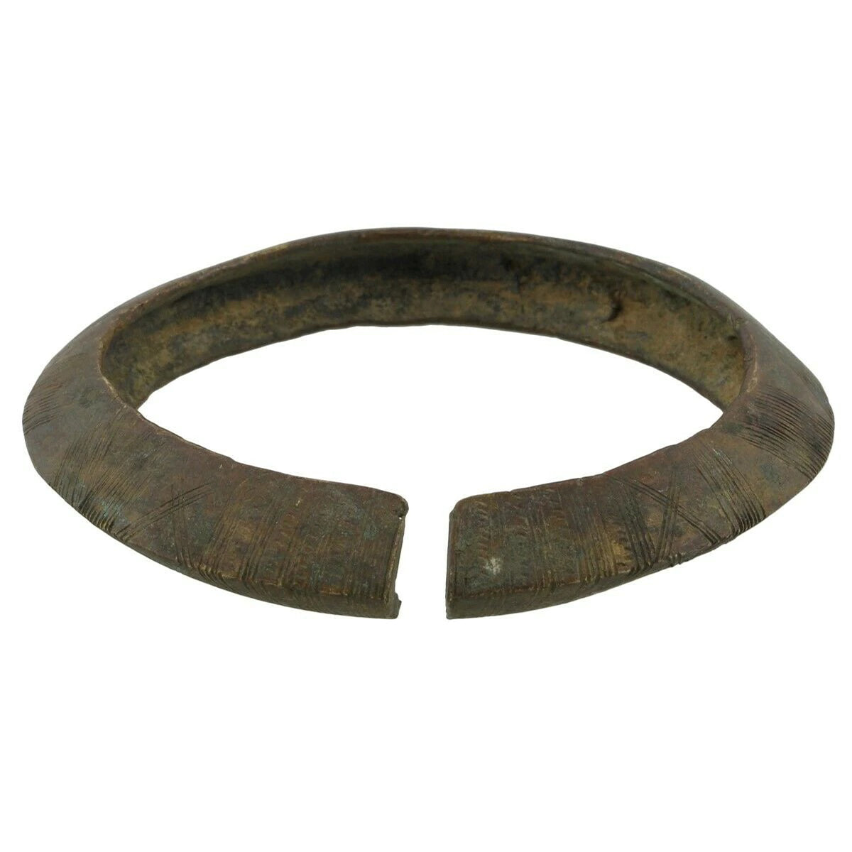 Art Africain ancien laiton Bronze bracelet monnaie Ghana Peul Afrique de l'Ouest - Tribalgh