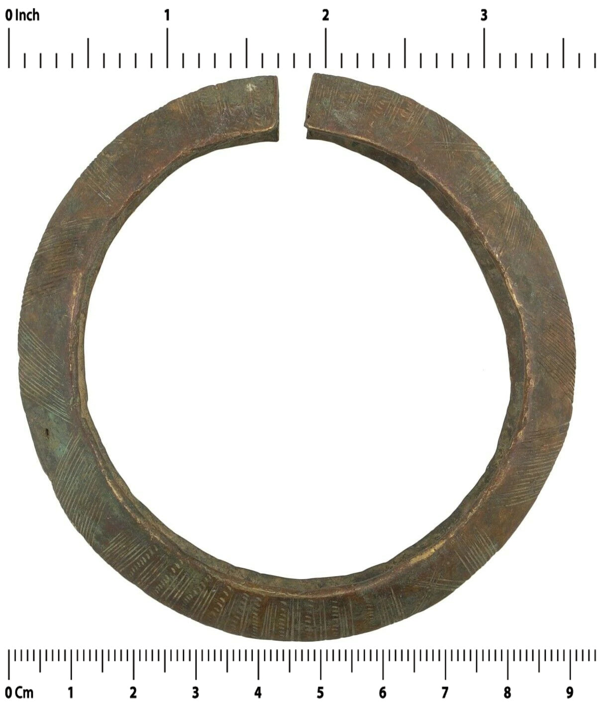 Arte africana ottone antico Bracciale in bronzo valuta Ghana Fulani Africa occidentale - Tribalgh