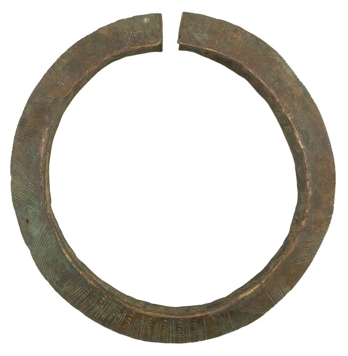 Arte africana ottone antico Bracciale in bronzo valuta Ghana Fulani Africa occidentale - Tribalgh