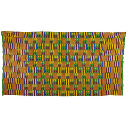 Vecchio tessuto africano Kente Ghana tessuto a mano Ashanti Asante Akan tessitura tessile Arte - Tribalgh
