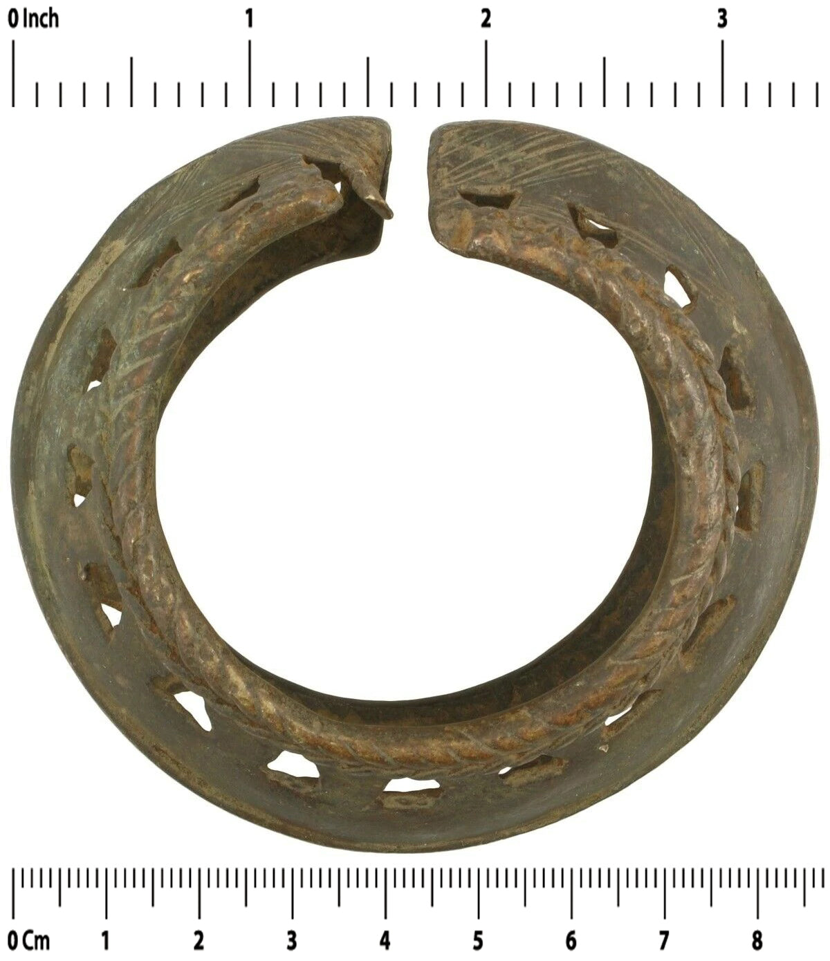 Afrikanische alte Messing Bronze Armband Währung Akan Fulani Ghana / Burkina Faso - Tribalgh