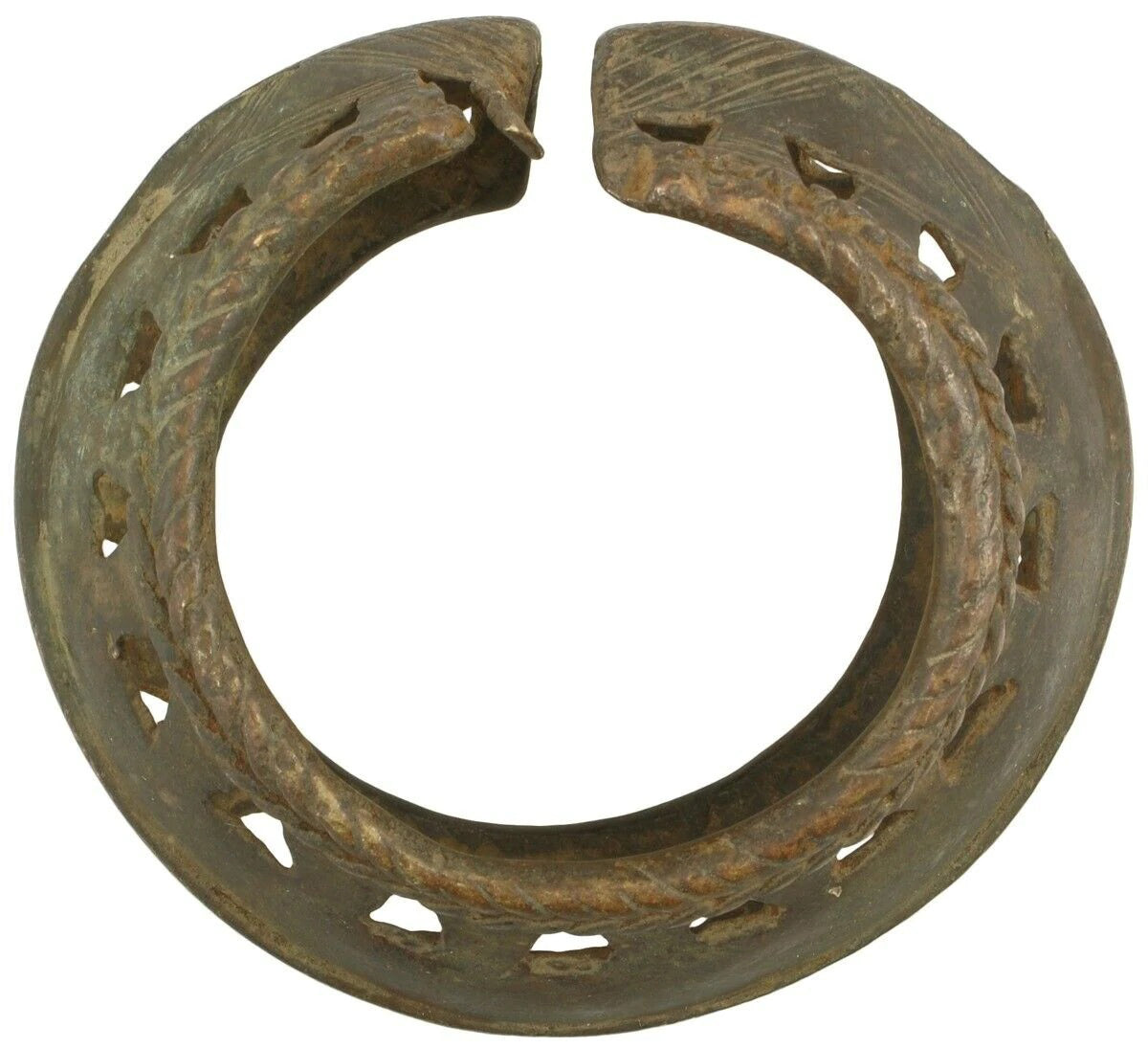 Afrikanische alte Messing Bronze Armband Währung Akan Fulani Ghana / Burkina Faso - Tribalgh