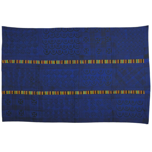 Adinkra Cloth African Symbols Ghana Ashanti tessuto stampato a mano Arte dell'Africa occidentale - Tribalgh