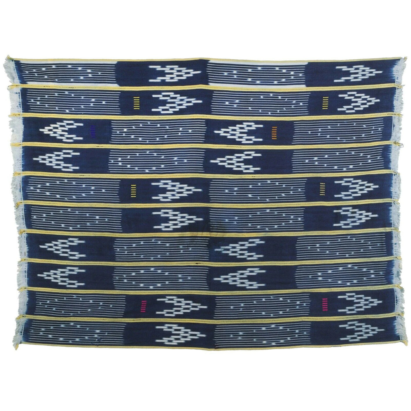 Decoración textil de tela hecha a mano Baule de Costa de Marfil tejida a mano africana vintage - Tribalgh