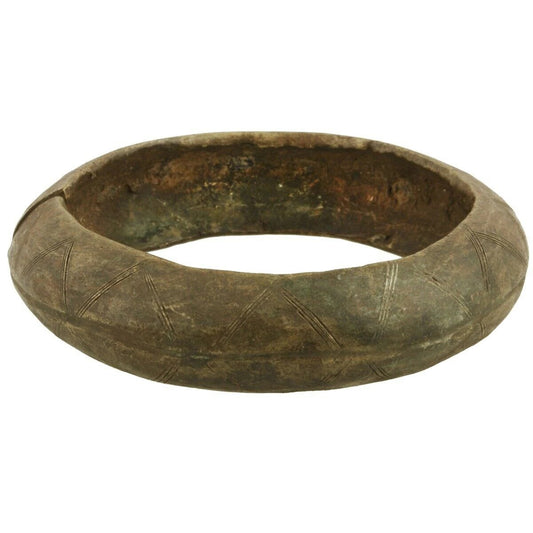 Antique Brass Bracelet Currency Ghana African Fulani Ethnic Jewelry