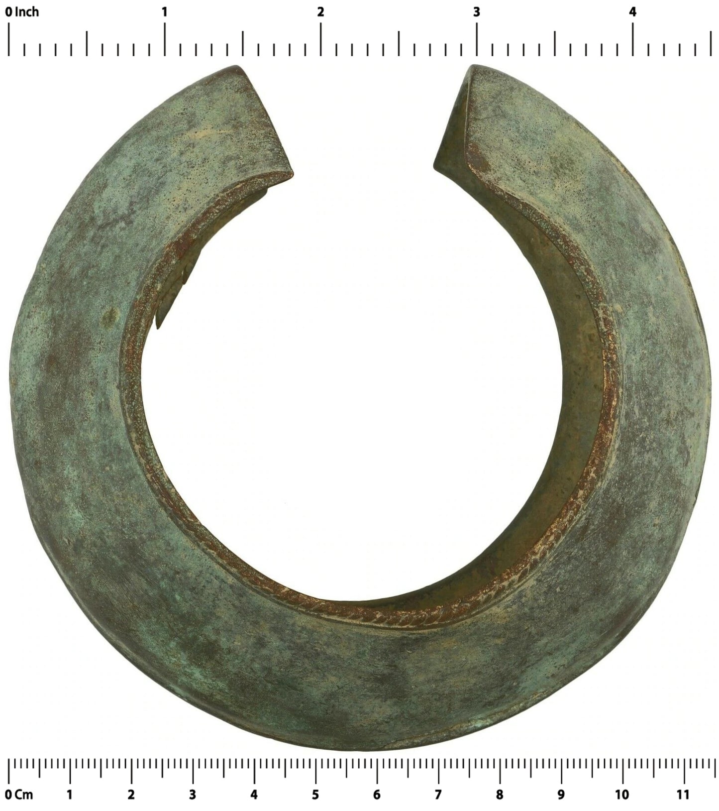 Antike afrikanische Messingbronze Manschettenarmband Währung Akan Fulani Ghana Ethnic Art - Tribalgh