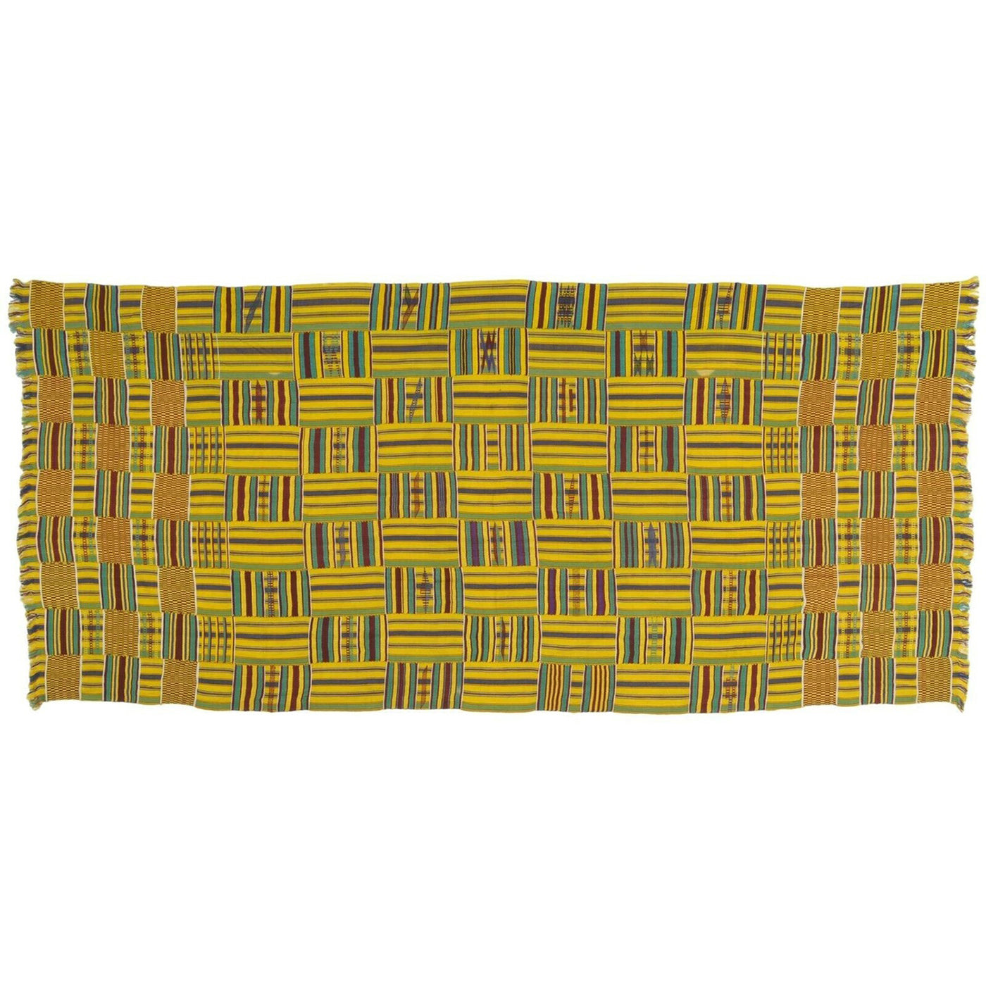 Ashanti Kente hand woven cloth Asante African Akan home decoration textile Ghana - Tribalgh