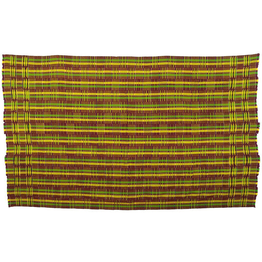 Тканый вручную ШЕЛК Африканский Ashanti kente РЕДКИЙ тканевый тканевый текстиль, тканый вручную, текстиль, искусство Ганы - Tribalgh