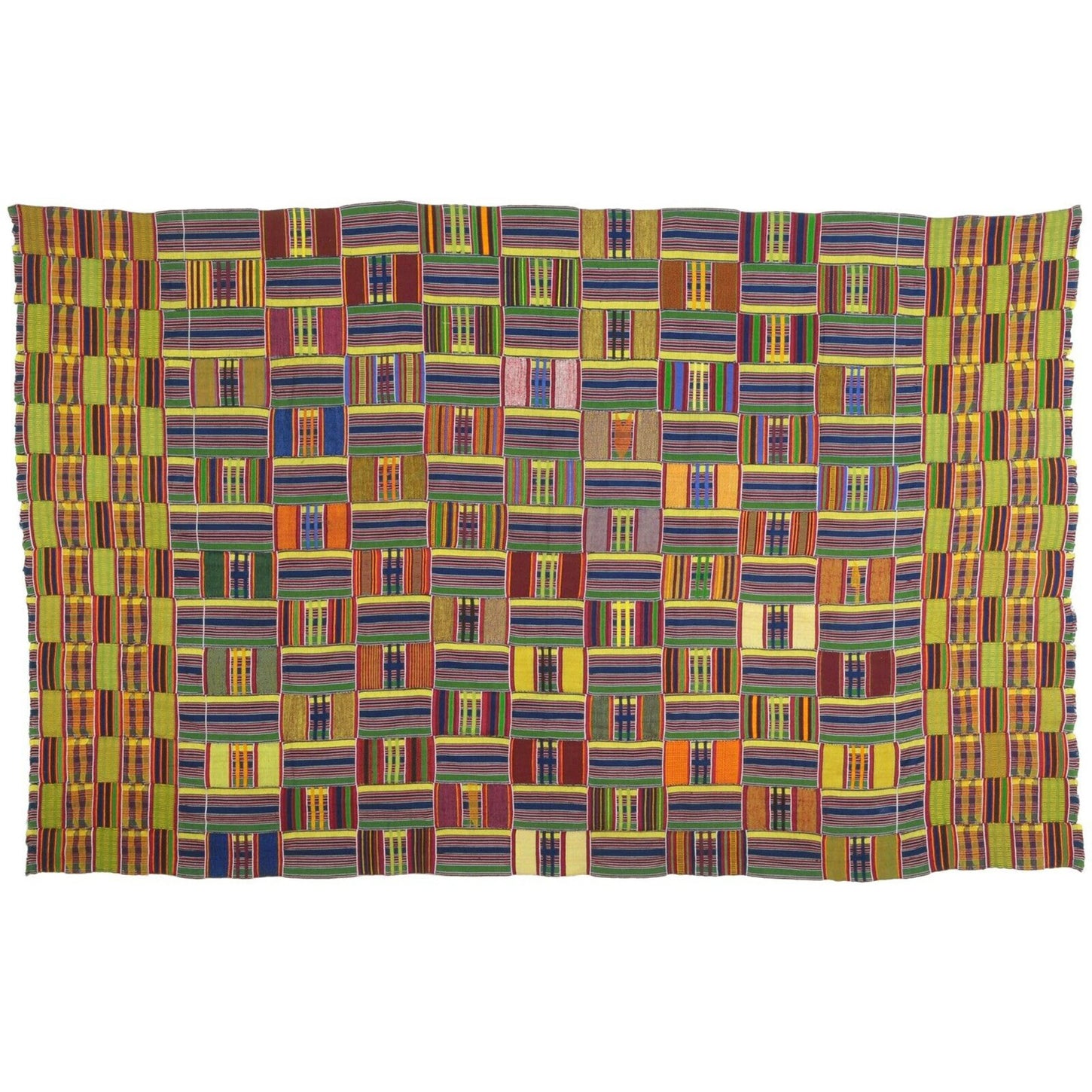 Old rare African kente Ewe Ghana hand woven cloth textile interior design Art - Tribalgh