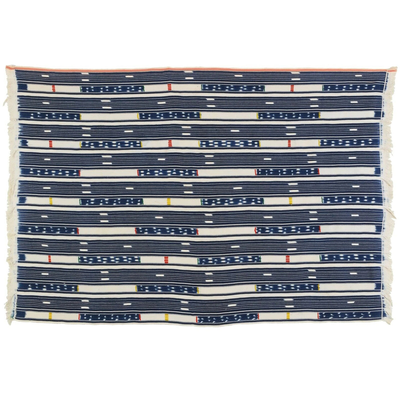 Handgewebter Stoff Afrikanische Elfenbeinküste Baule Textil Innenarchitektur Handgemachte Kunst
