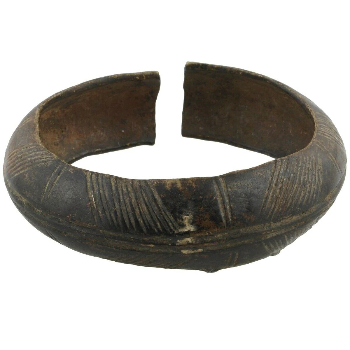 African Art old brass bracelet currency Ghana / Fulani West Africa - Tribalgh