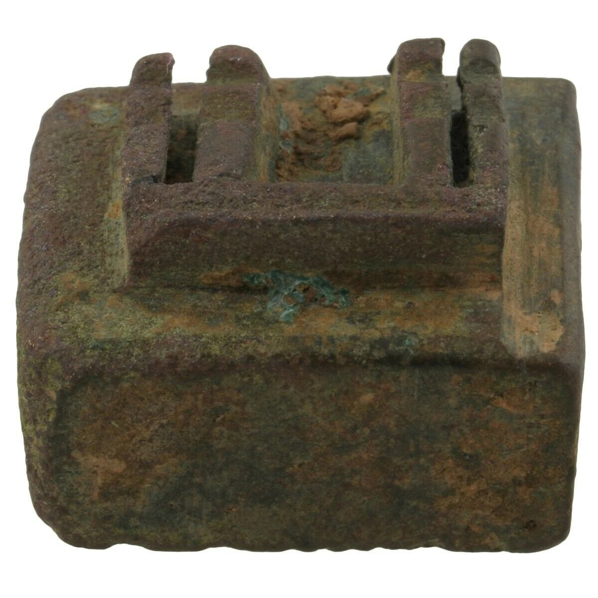 Antique Goldweight African Ghana Ashanti Brass Asante Akan Lost Wax Weight - cropped detail