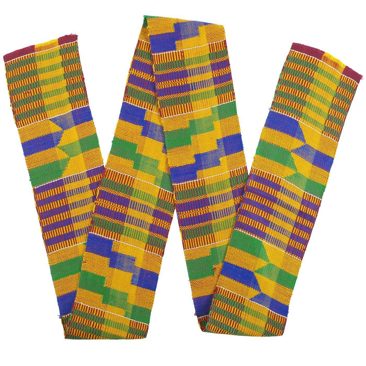 Kente African stole cloth handwoven scarf Ashanti African fabric - Tribalgh