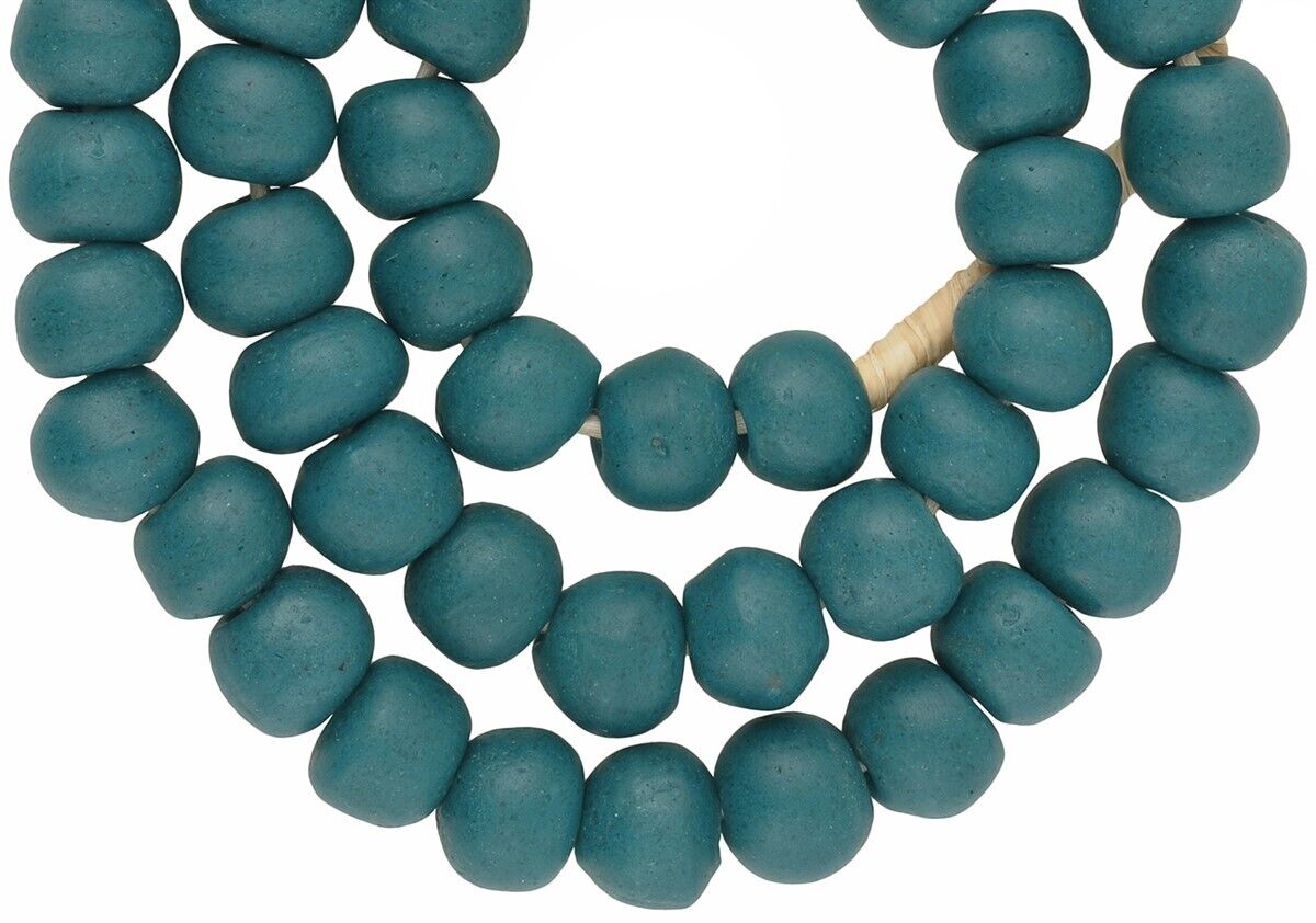 Glass powder beads handmade Krobo ethnic necklace African - Tribalgh
