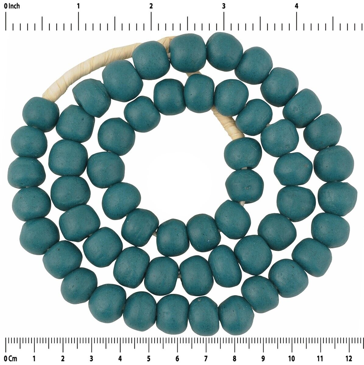 Glass powder beads handmade Krobo ethnic necklace African - Tribalgh