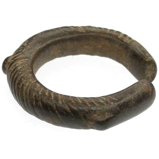 Antique Brass Bronze Bracelet Currency African Fulani Ghana Art Authentic