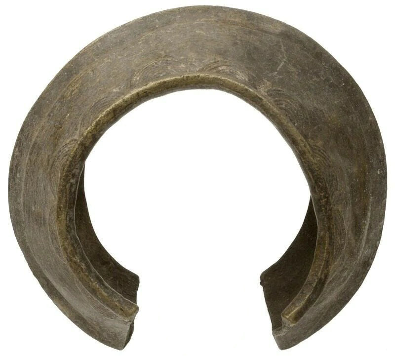 Antike afrikanische Messingbronze Manschettenarmband Währung Akan Fulani Ghana Ethnic Art - Tribalgh