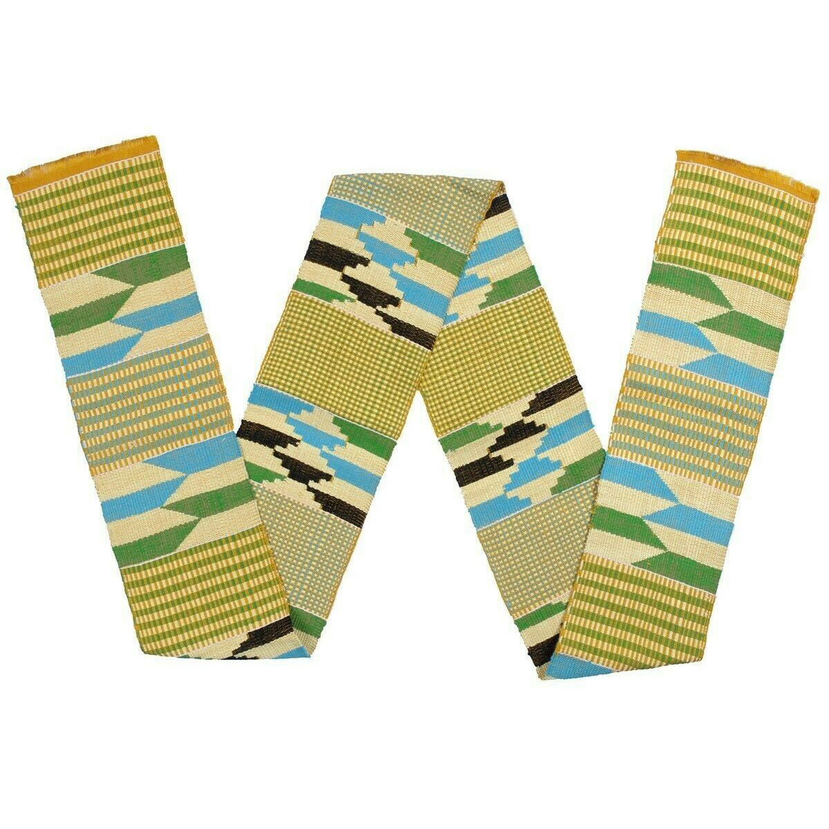 Kente Handwoven Ghana Ashanti κασκόλ Αφρικανικό ύφασμα έκλεψε ύφασμα Authentic Art - Tribalgh