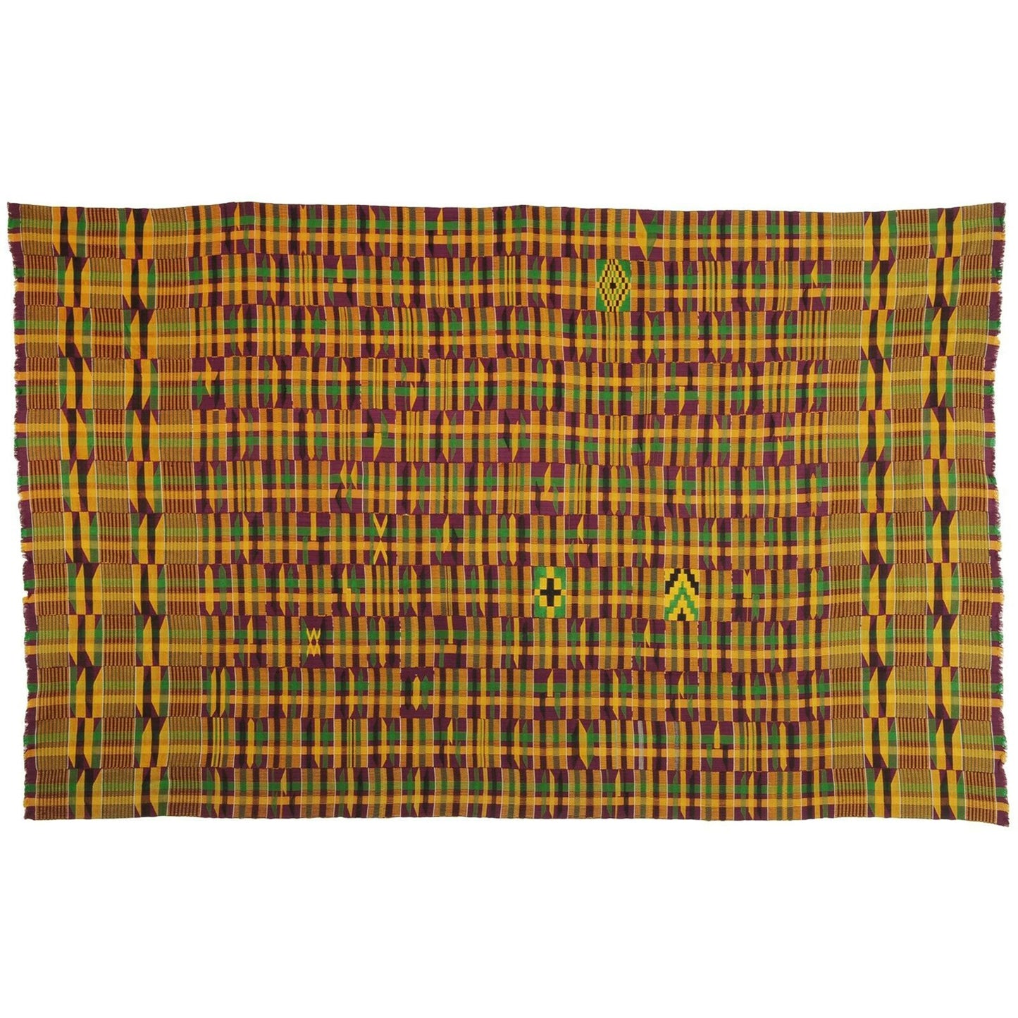 African Kente hand woven cloth Ashanti Asante Akan home decoration textile Ghana - Tribalgh