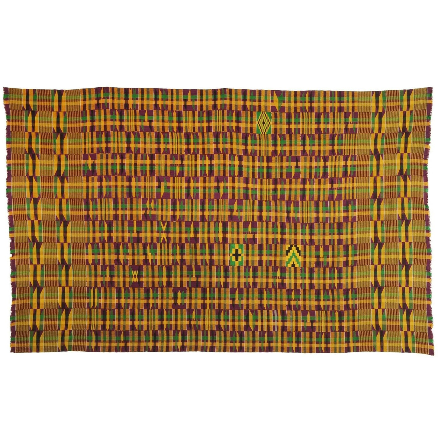 African Kente hand woven cloth Ashanti Asante Akan home decoration textile Ghana - Tribalgh