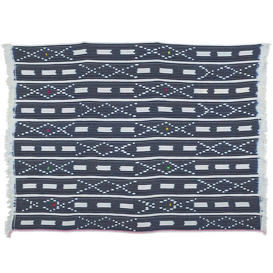 Африканская ткань ручной работы Кот-д'Ивуар Винтаж Baule Art текстиль для украшения дома - Tribalgh