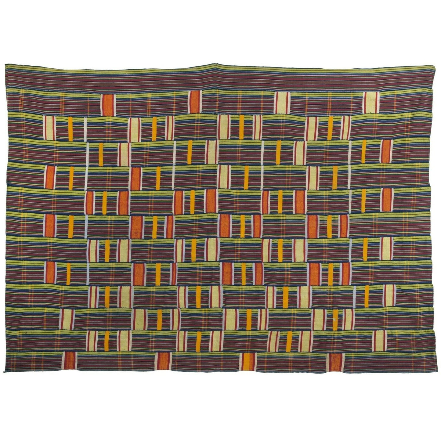 Old African Kente Ewe Ghana hand woven cloth textile Art home decor - Tribalgh