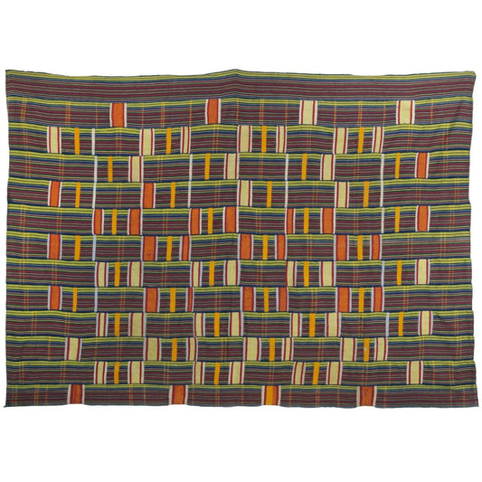 Old African Kente Ewe Ghana tessuto a mano tessuto arte arredamento per la casa - Tribalgh