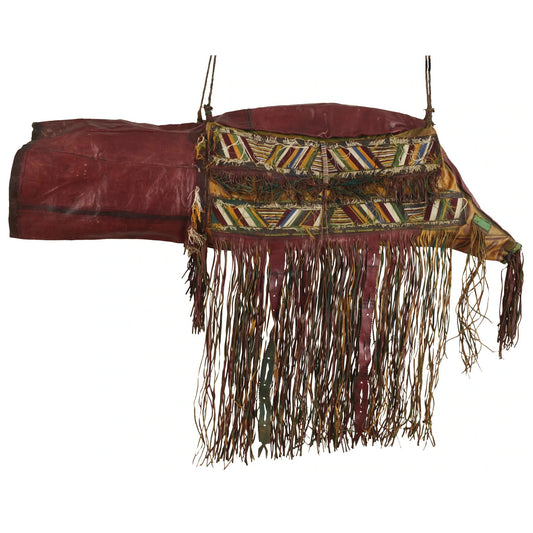 Camel Saddle Bag Old African Tuareg leather Sahara Niger Mali Sahara Bedouin - Tribalgh