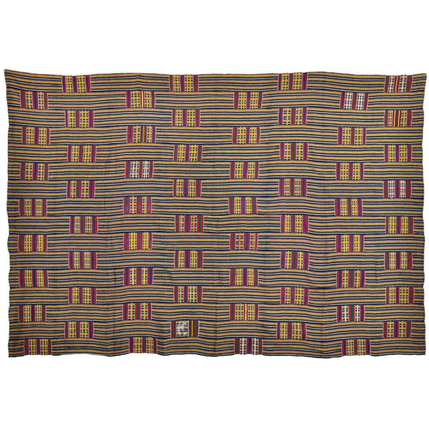 Ewe Ghana Kente Tuch Altafrikanisches handgewebtes Textil Home Art Dekoration - Tribalgh