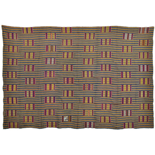Ewe Ghana Kente Cloth Старый африканский текстиль ручной работы для домашнего художественного оформления - Tribalgh