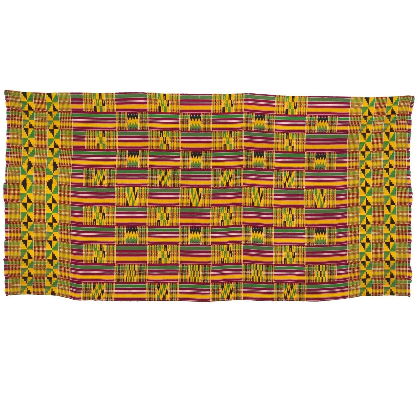SELTENES DESIGN Afrikanisches Kente handgewebtes Tuch Ashanti Asante Akan Textil Ghana - Tribalgh