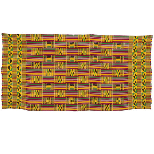 РЕДКИЙ ДИЗАЙН African Kente ткань ручной работы Ashanti Asante Akan textile Ghana - Tribalgh