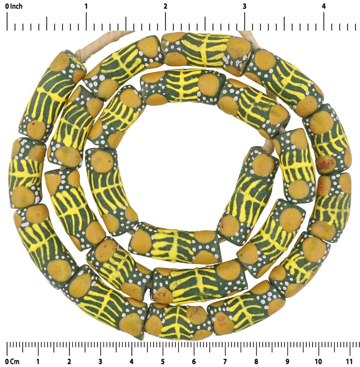 Perlen recyceltes Pulverglas ethnische Halskette handgefertigter afrikanischer Schmuck Ghana - Tribalgh