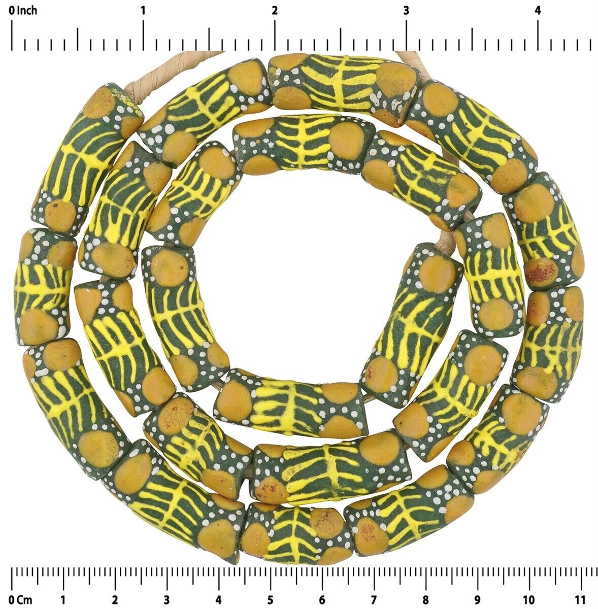 Beads recycled powder glass ethnic necklace handmade African jewelry Ghana - Tribalgh