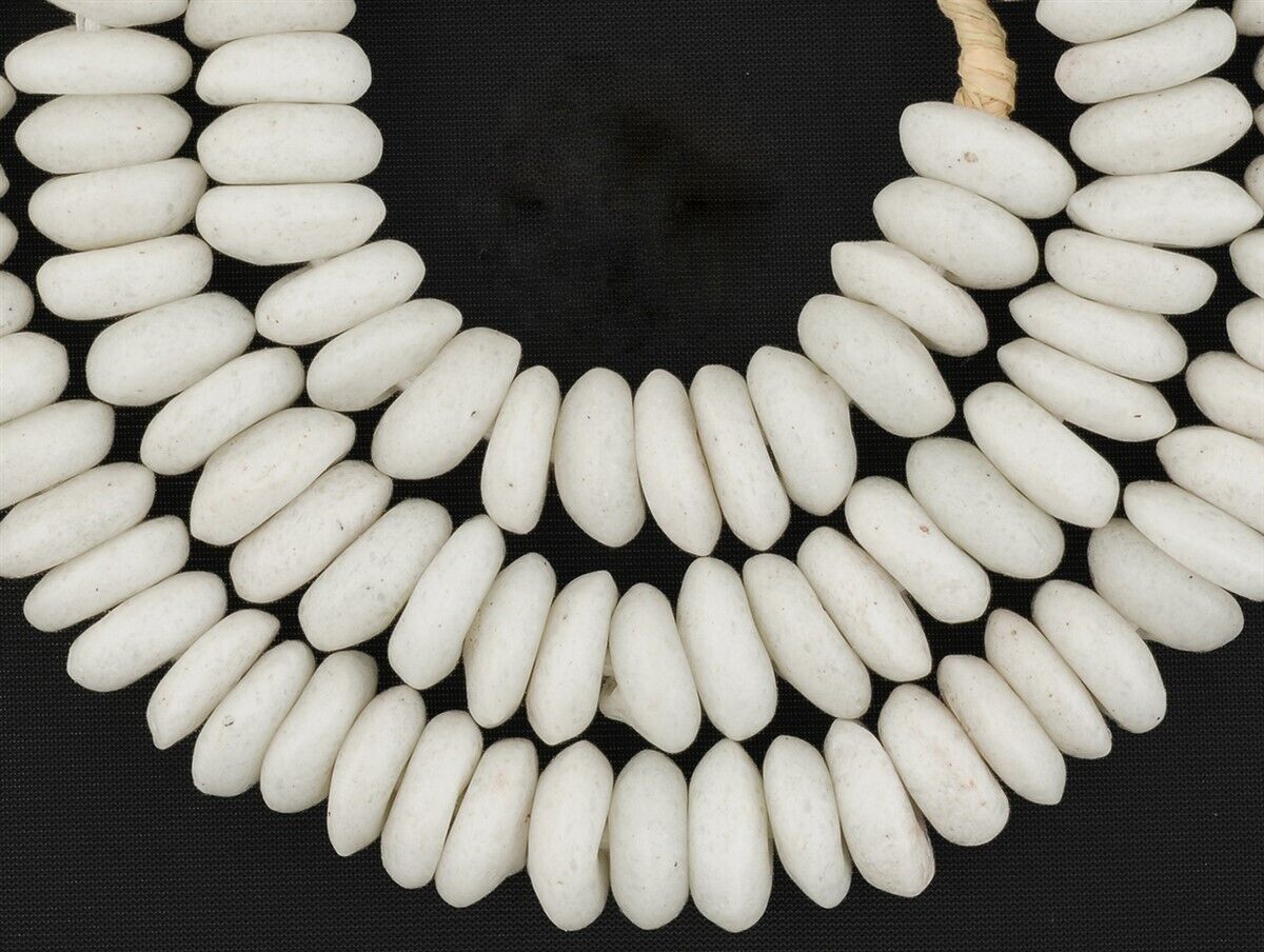 Handgefertigte Perlen aus recyceltem Glaspulver Abstandsscheiben Scheiben afrikanischen ethnischen - Tribalgh