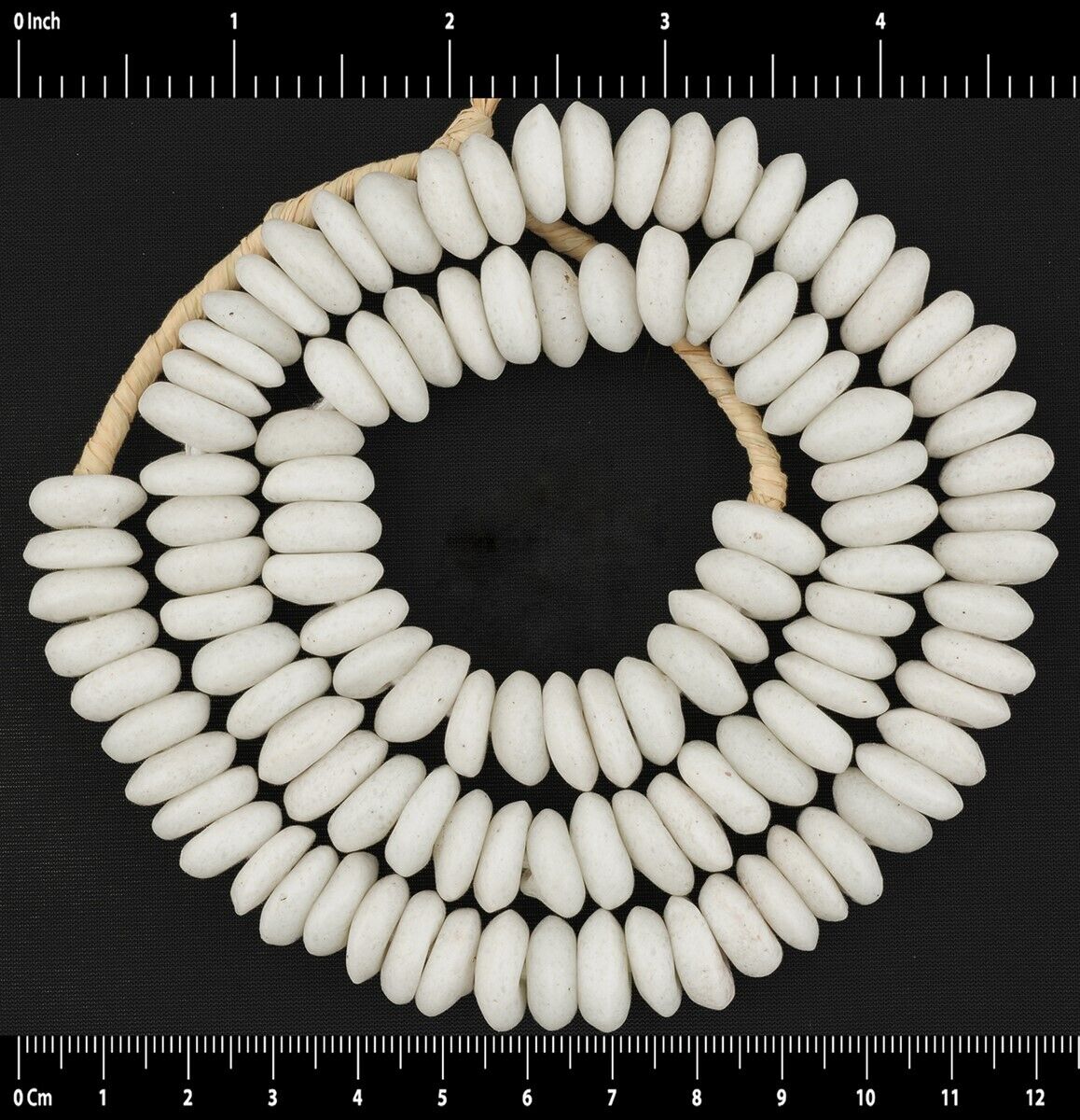 New African Krobo Glass Beads - Recycled Trade Beads From Ghana - close-up