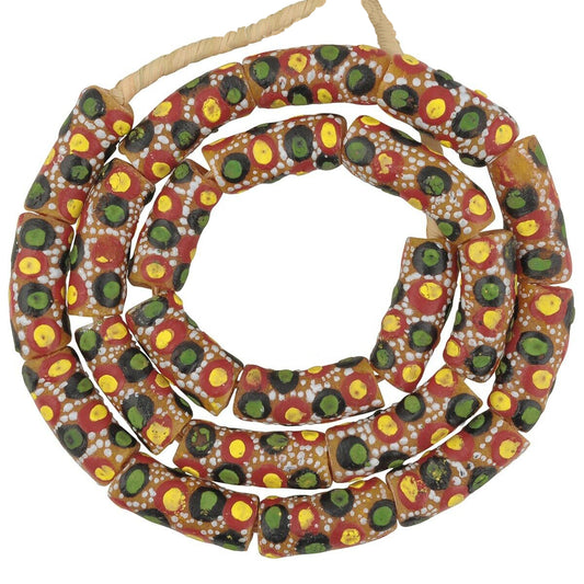 cuentas hechas a mano vidrio reciclado Ghana collar joyas africanas - Tribalgh