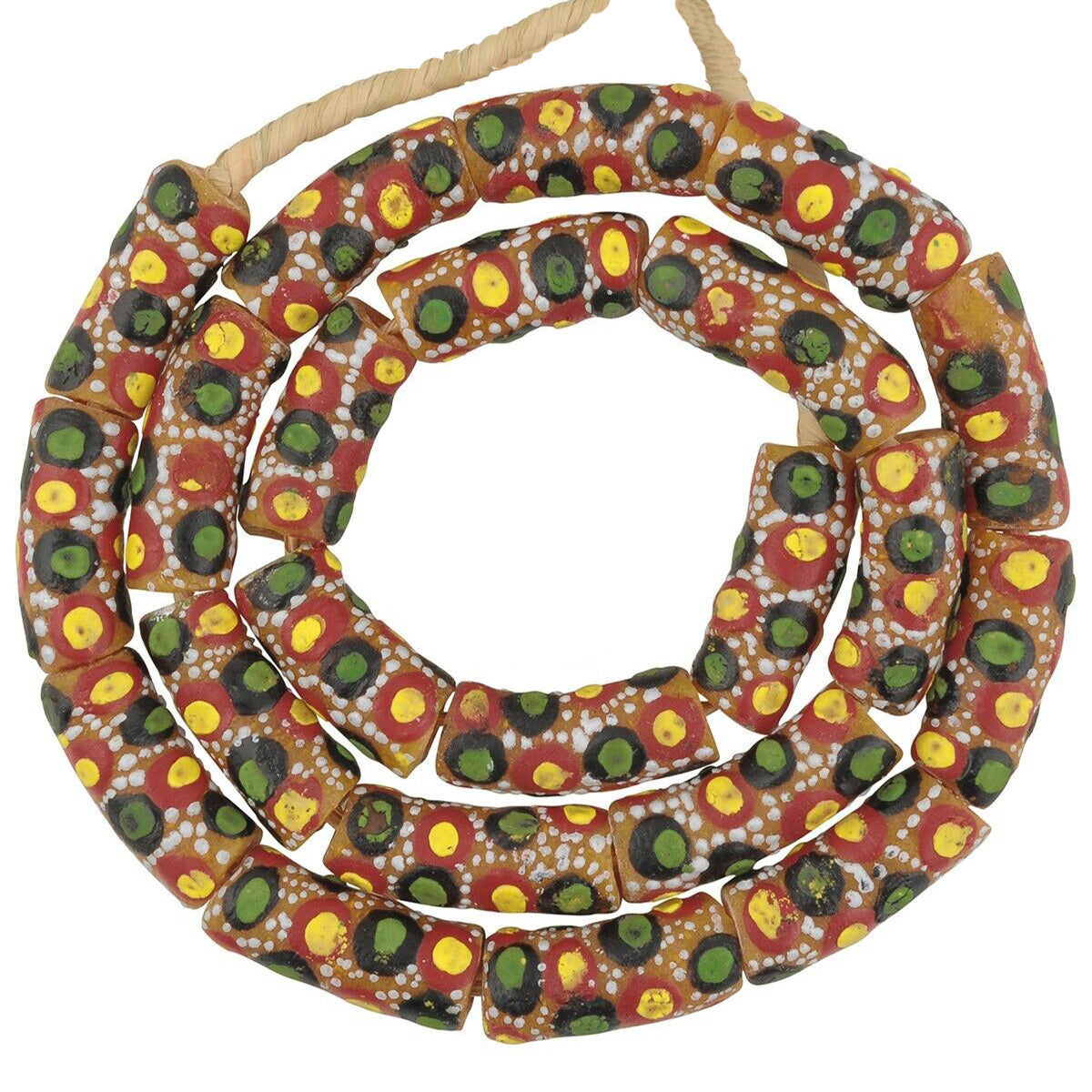 handmade beads recycled glass Ghana necklace African jewelry - Tribalgh