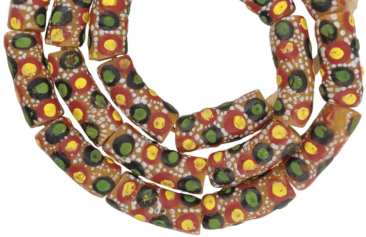 handmade beads recycled glass Ghana necklace African jewelry - Tribalgh