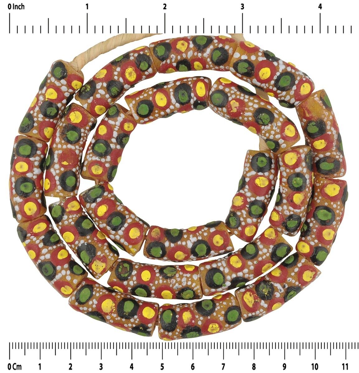 handgefertigte Perlen aus recyceltem Glas Ghana Halskette Afrikanischer Schmuck - Tribalgh