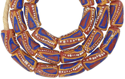 Perlen aus recyceltem Glas handgefertigt afrikanischen Halskette Schmuck Ghana - Tribalgh